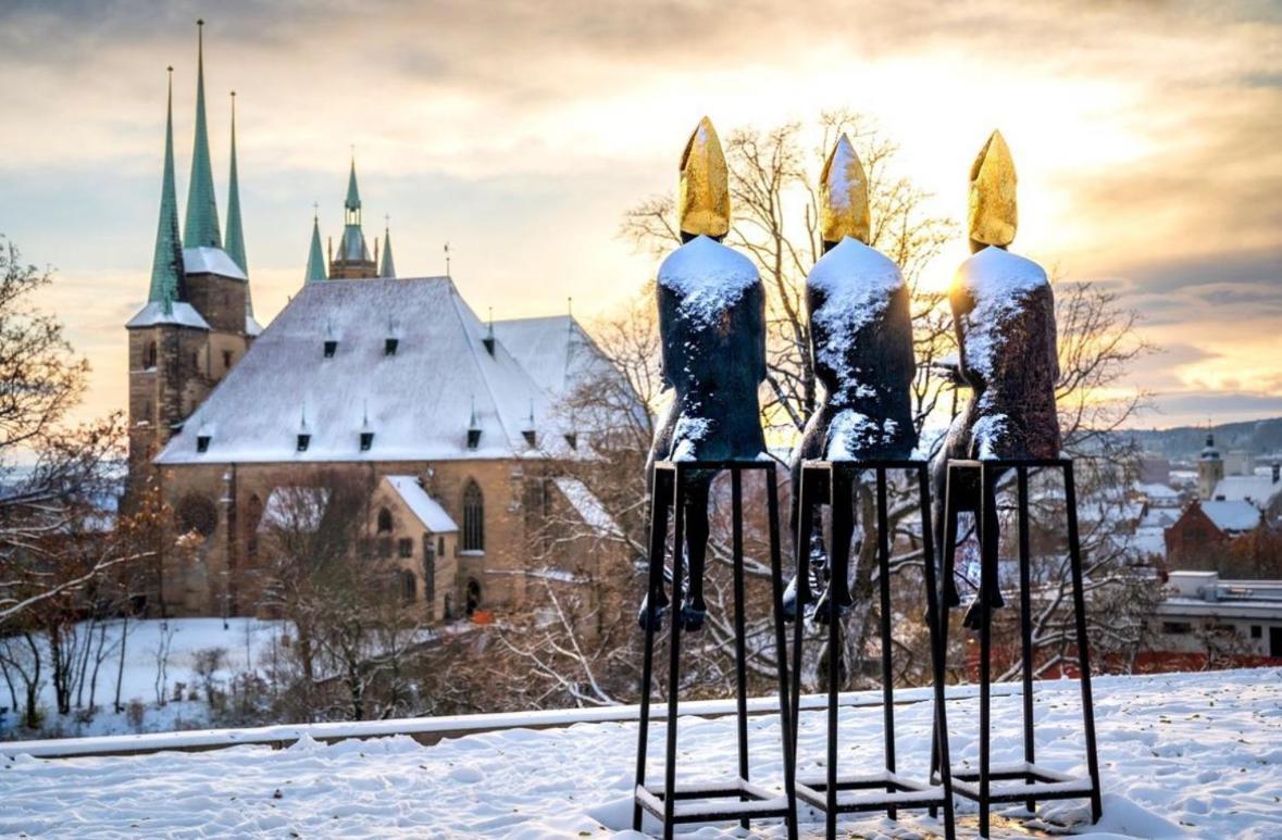 -Apartment Am Luisenpark-Perfekte Lage Im Gruenen Fuer Ihren Aufenthalt Erfurt Esterno foto